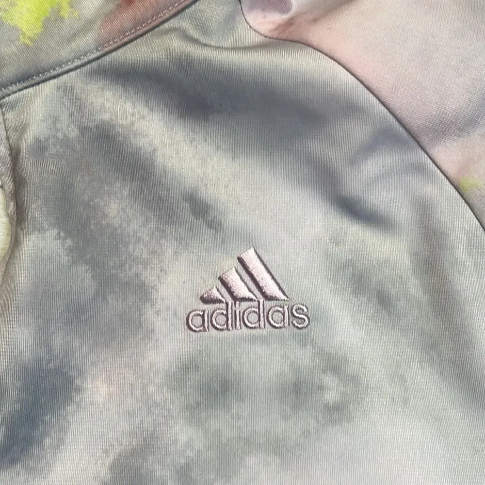Adidas girls zip up tie-dyed jacket. Size XL/16